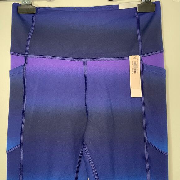 Victoria’s Secret On Point Flow High Rise Leggings Size 4 New Purple Ombre Gym - Picture 7 of 9